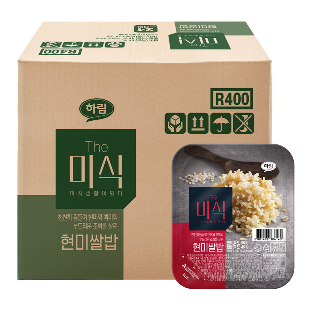 더미식 현미쌀밥 180g 24개  + [증정] 맑은 닭육수쌀라면 4매